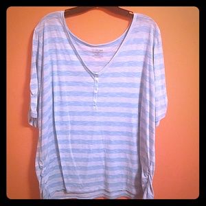 Lt Blue Lane Bryant 3/4sleeve Shirt